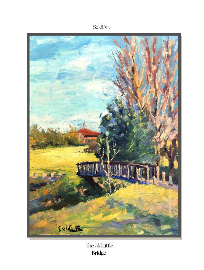 The Old Little Bridge Original Oil Painting