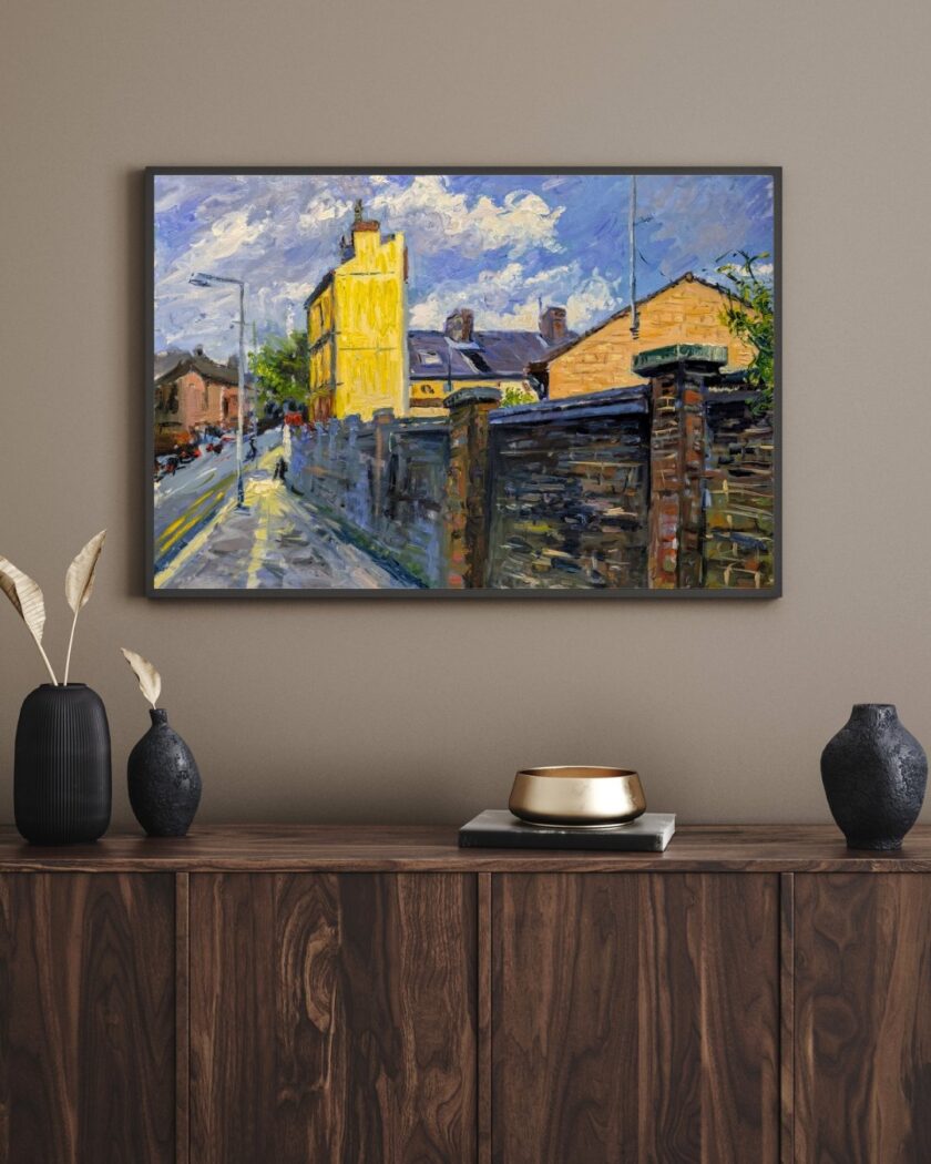 The Yellow House, Original Oil Painting - Image 3